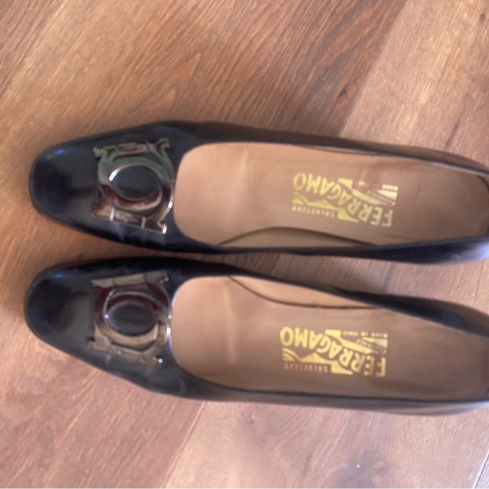 Salvatore Ferragamo black Florence vintage shoes